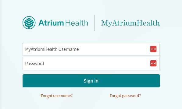 MyAtriumHealth Login