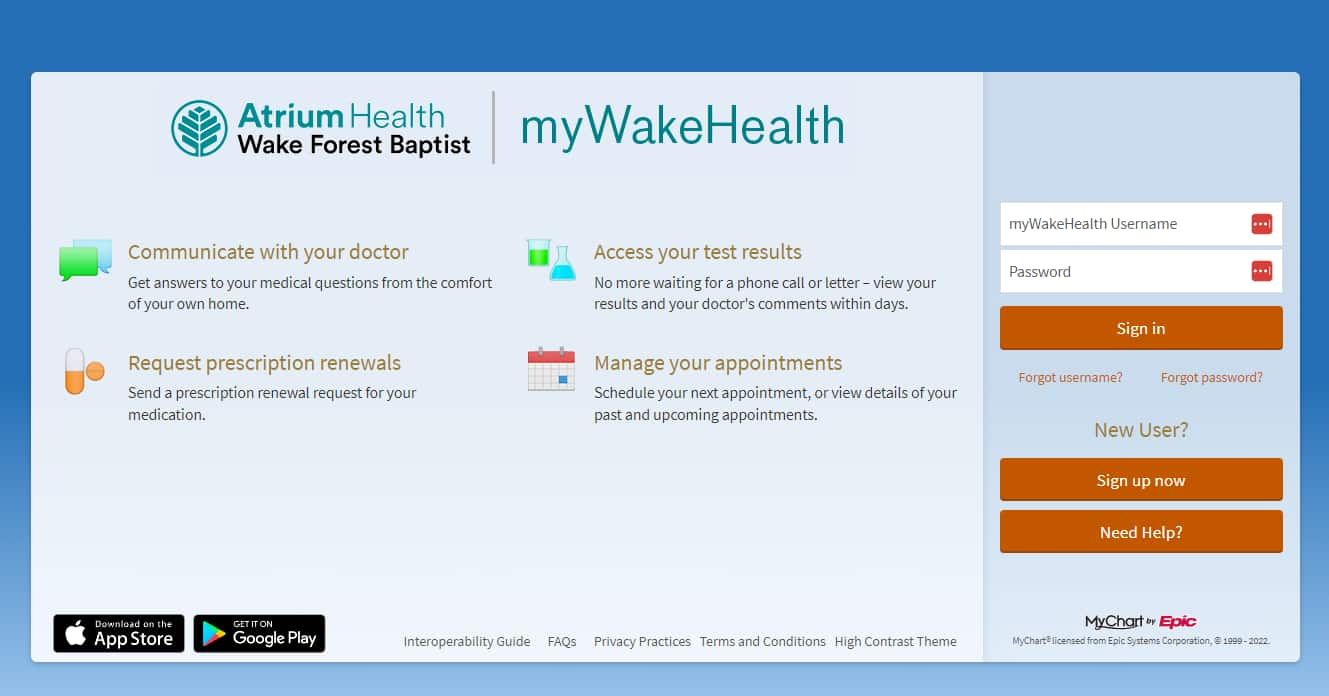 MyWakeHealth Login