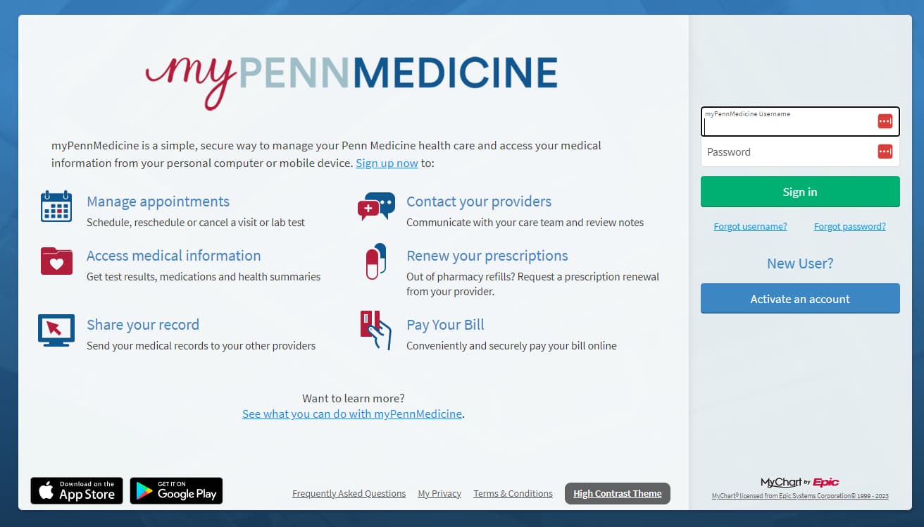 MyPennMedicine Login