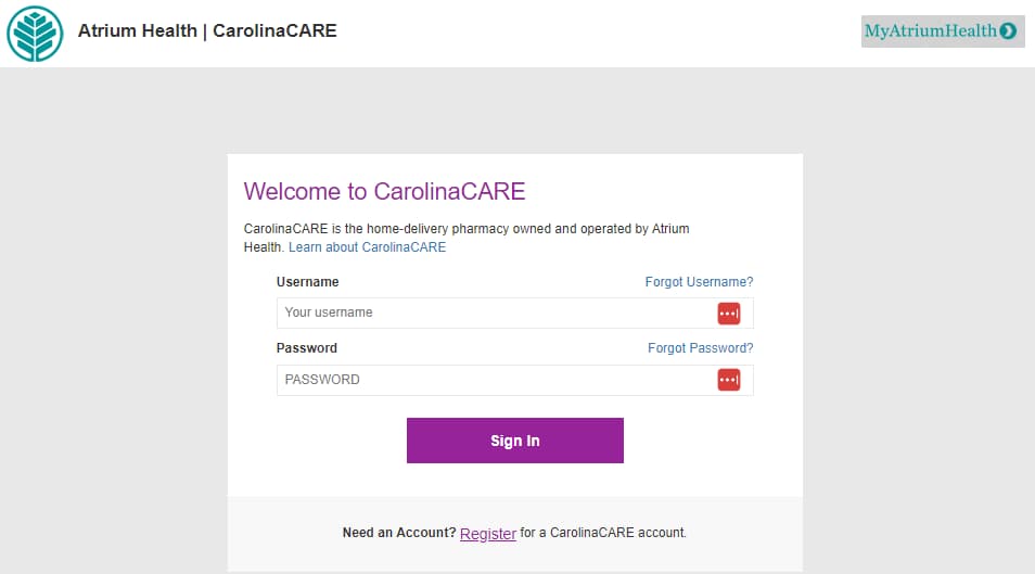 CarolinaCareRX Login