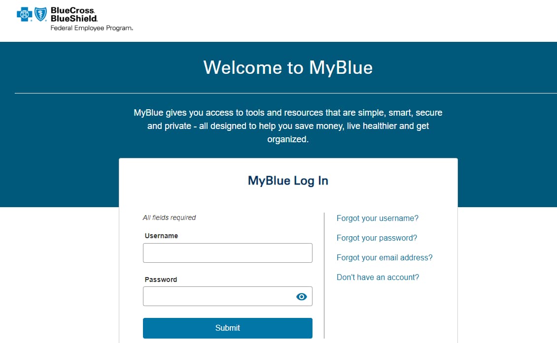 FEPBlue MyBlue Login