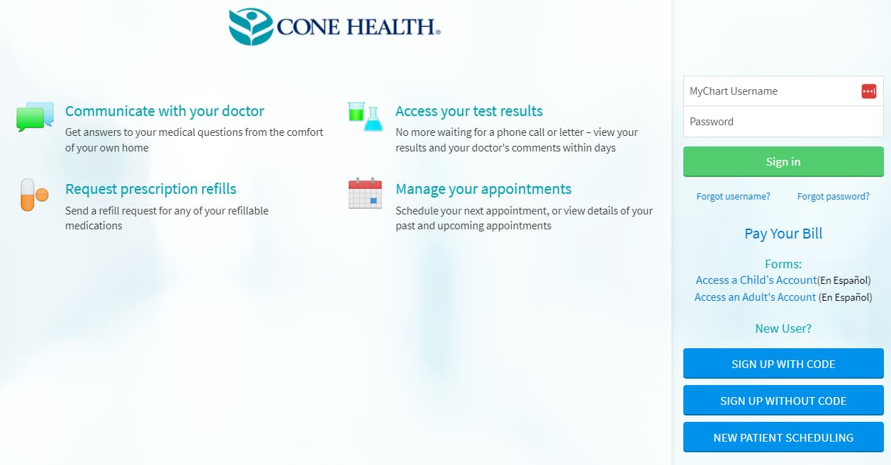 MyChart Cone Health Login